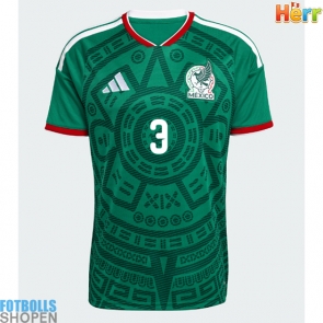 Billiga Mexiko Cesar Montes #3 Hemmatröja VM 2026 Kortärmad